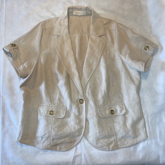MICHAEL Michael Kors Jackets & Blazers - Micheal Kors Hemp Linen Short Sleeve Jacket/Blazer